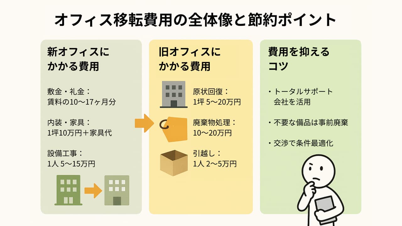 オフィス移転費用の全体像と節約ポイント